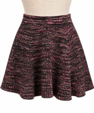 ASTR the Label Textured Knit Flare Mini Skirt – Size M - Dark Academia